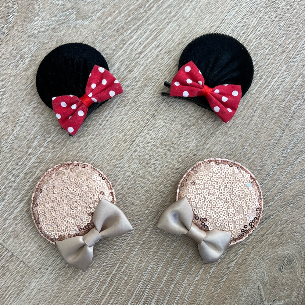 Minnie Hair Clips Set